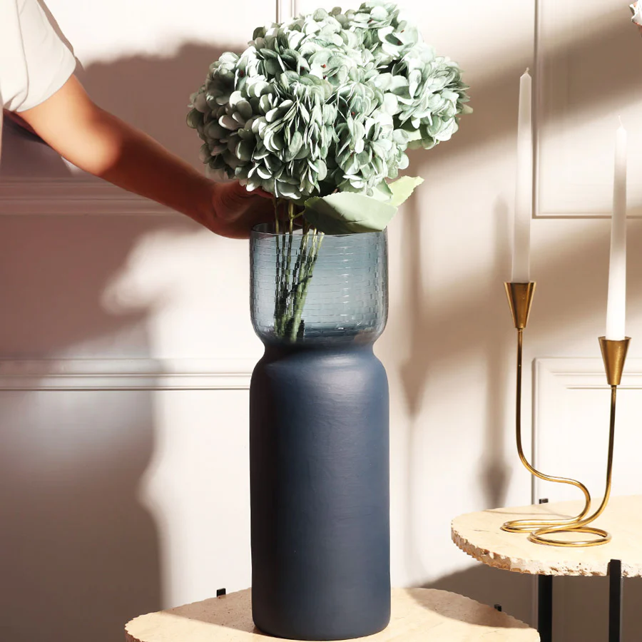 Estonia Dual-Toned Glass Vase XL - Cobalt - Image 2