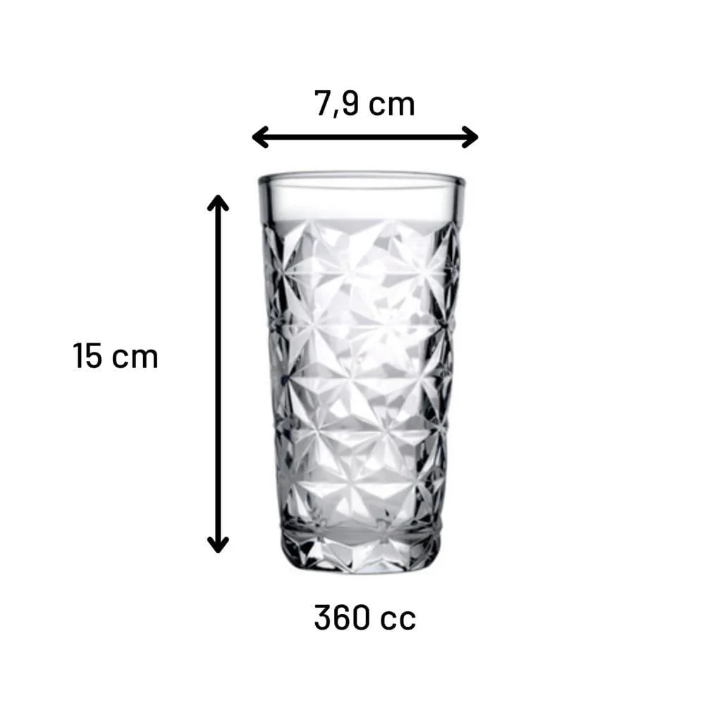 Estrella Long Drink Glasses 360ml, Set of 4 - Image 6