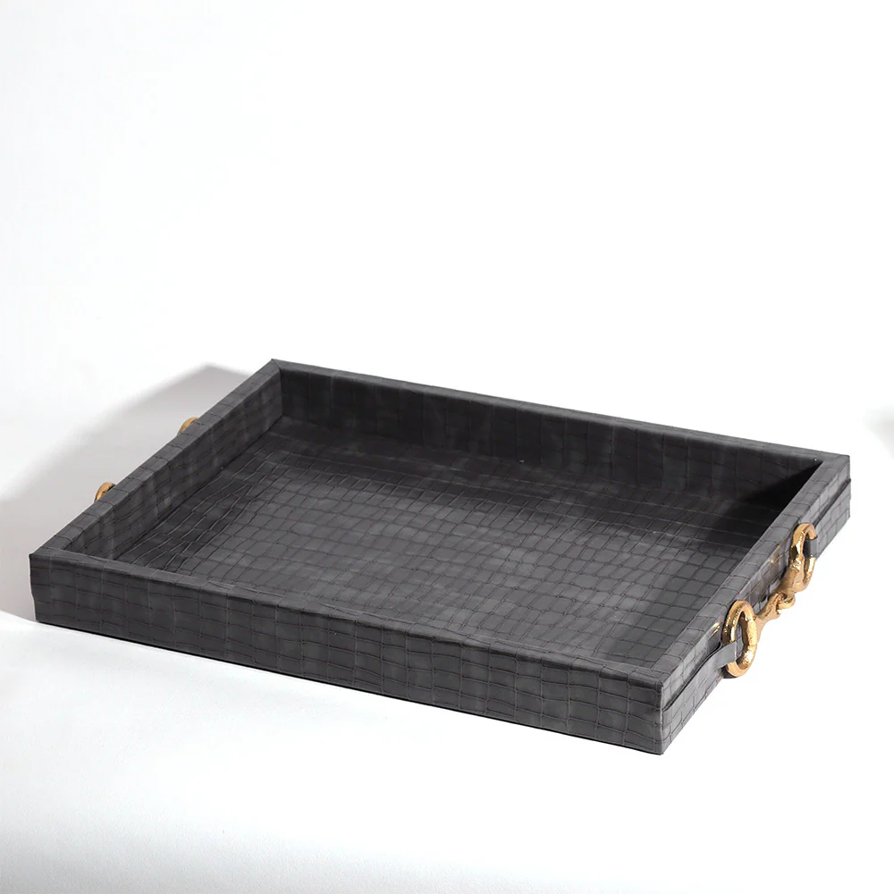 Eten Decorative Tray Large - Grey Croc - Image 3