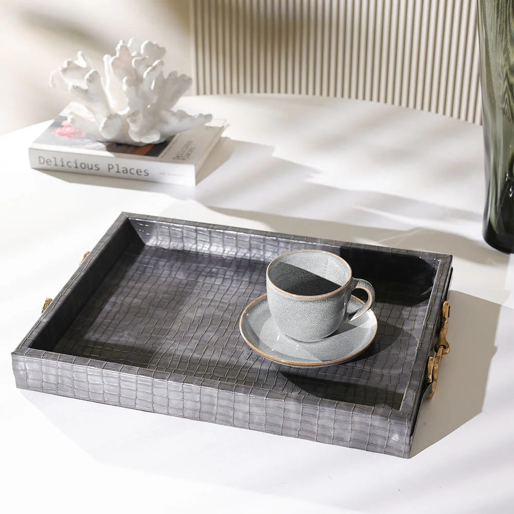 Eten Decorative Tray Large - Grey Croc - Image 5