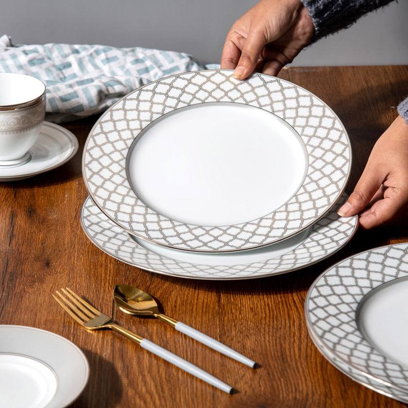 Eternal Palace Dinner Plates, Set of 4 - Platinum