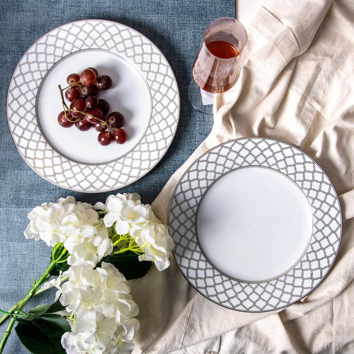 Eternal Palace Dinner Plates, Set of 4 - Platinum - Image 2