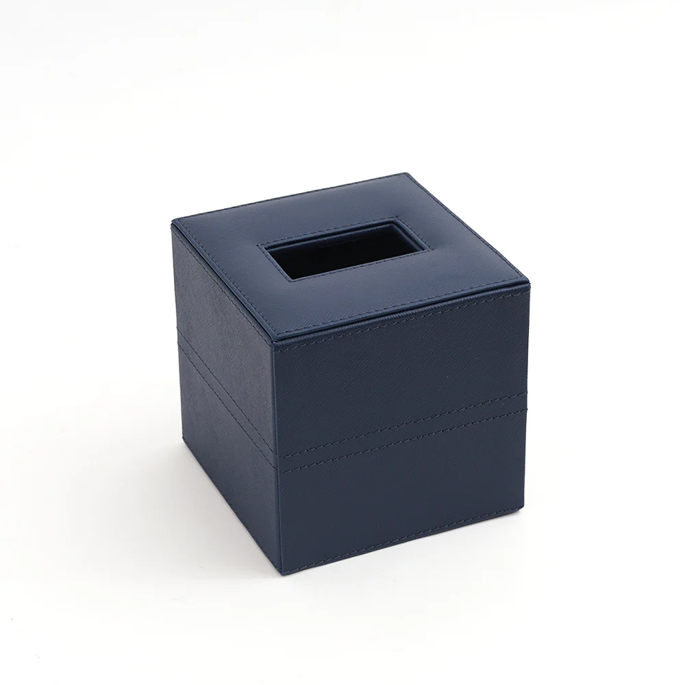 Etna Square Tissue Box Holder - Navy - Image 3