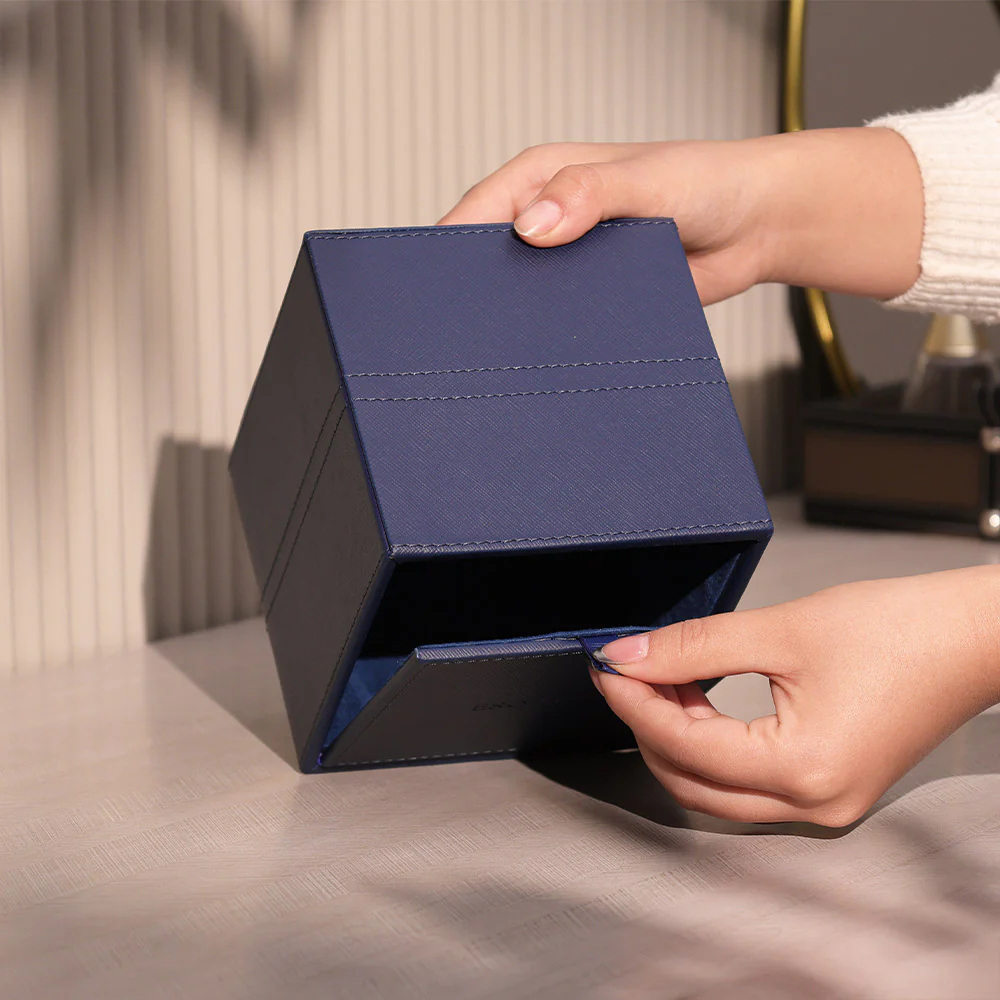 Etna Square Tissue Box Holder - Navy - Image 6
