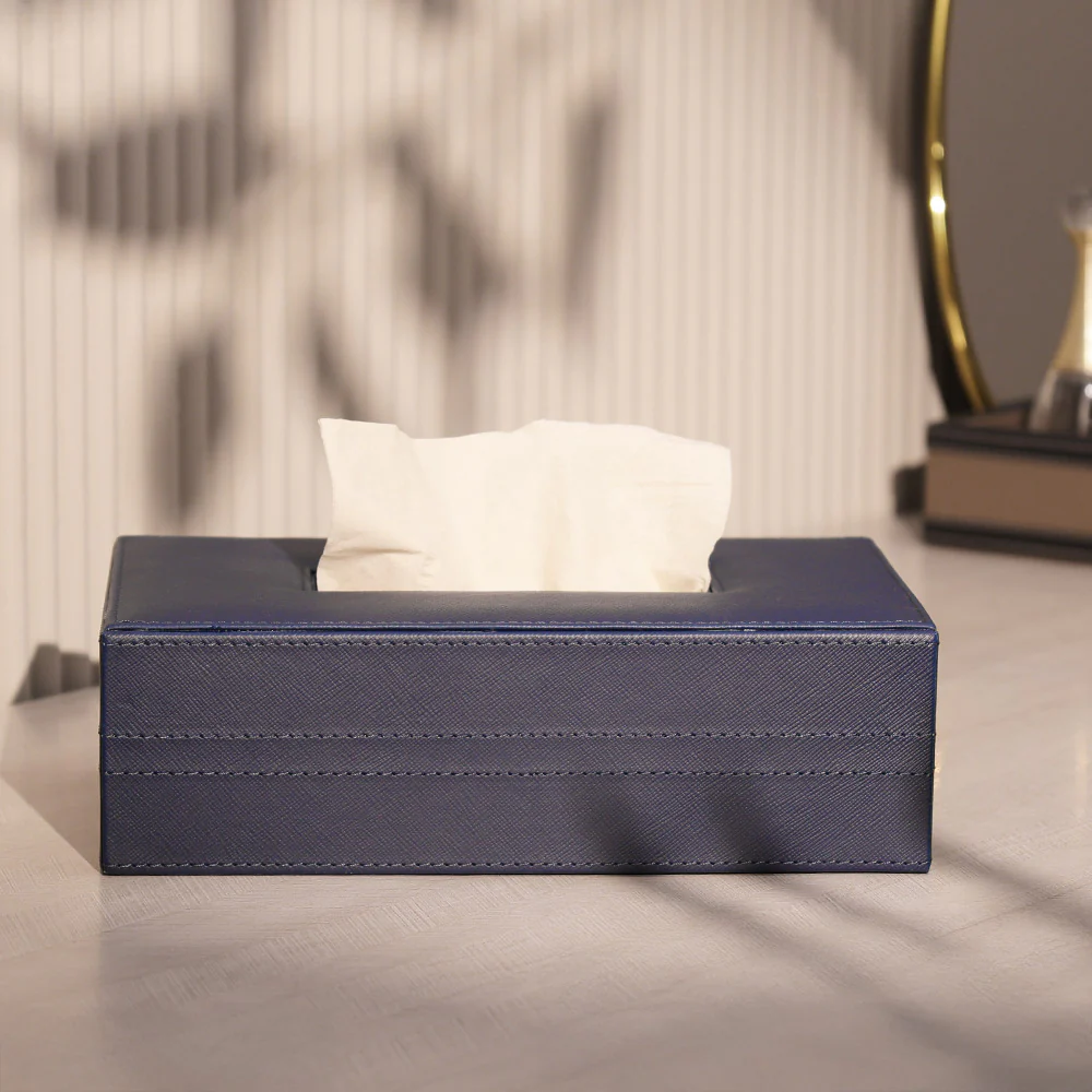 Etna Tissue Box Holder - Navy - Image 6