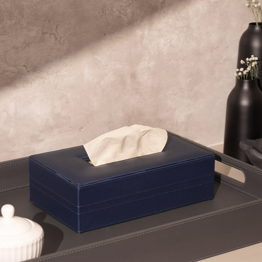 Etna Tissue Box Holder - Navy - Image 7