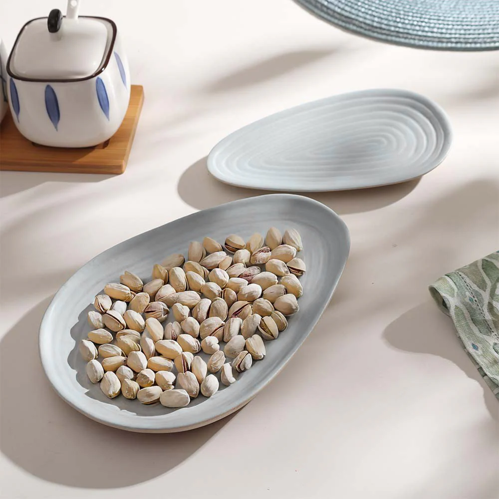 Etre Drop Serving Plate Medium - Dove Grey - Image 3