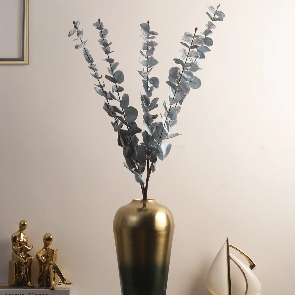 Eucalyptus Leaves Faux Stem - Sky Blue - Image 6