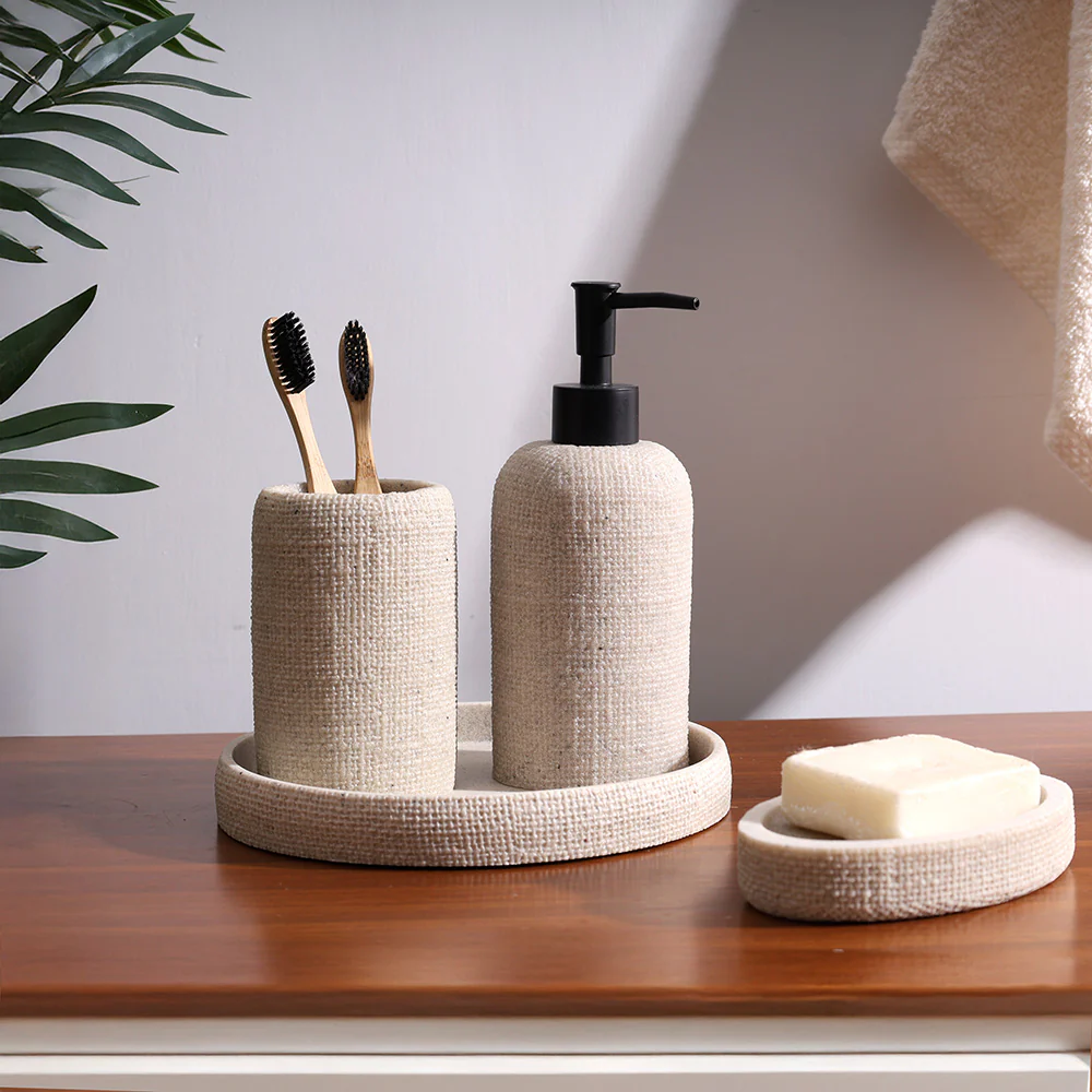 Eve 4-piece Bathroom Set - Greige - Image 4