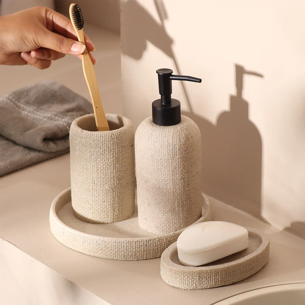 Eve 4-piece Bathroom Set - Greige - Image 7