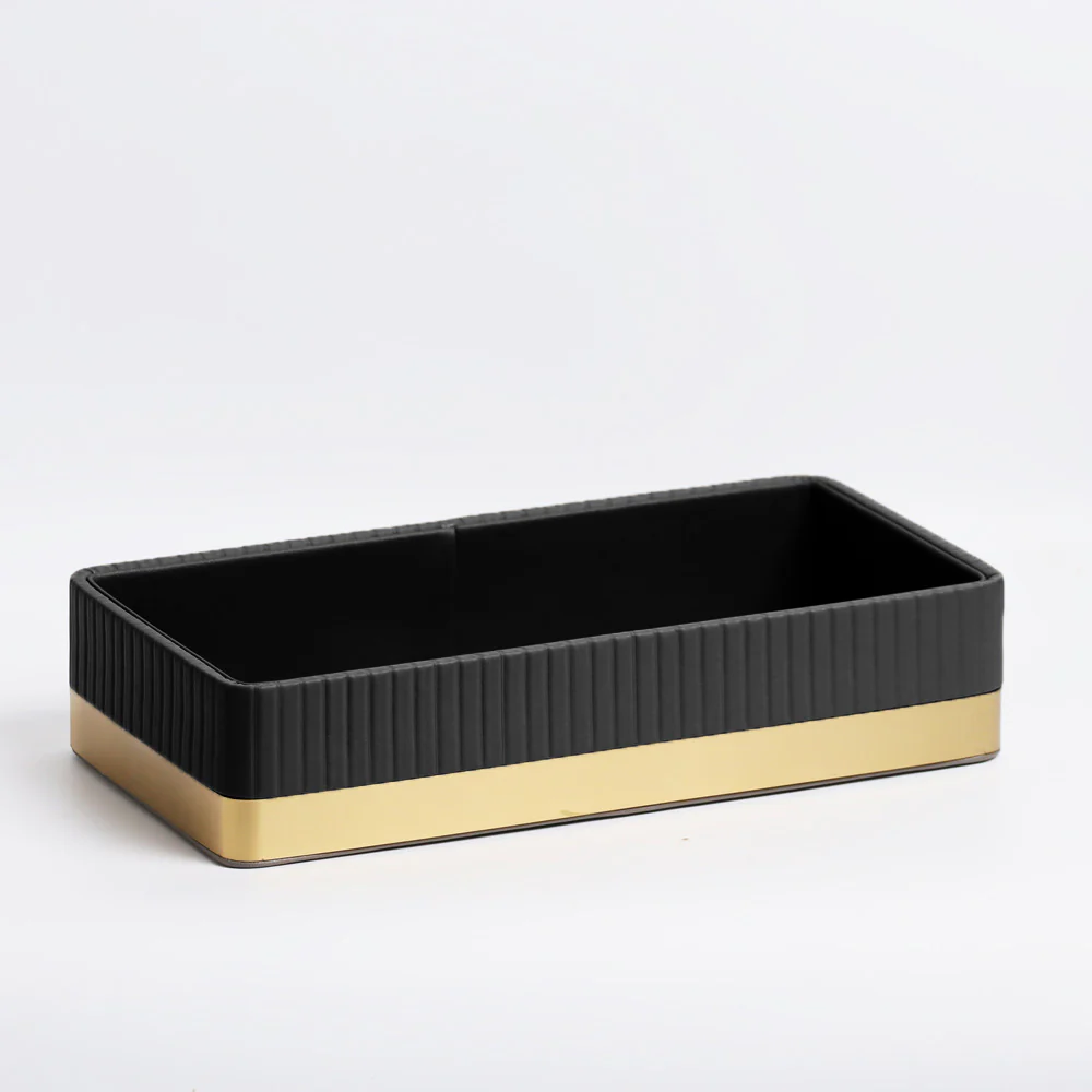 Everly Valet Tray - Black & Gold - Image 3