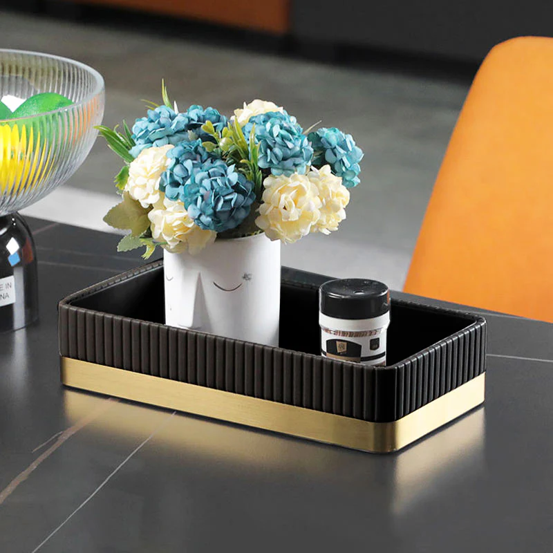 Everly Valet Tray - Black & Gold - Image 5
