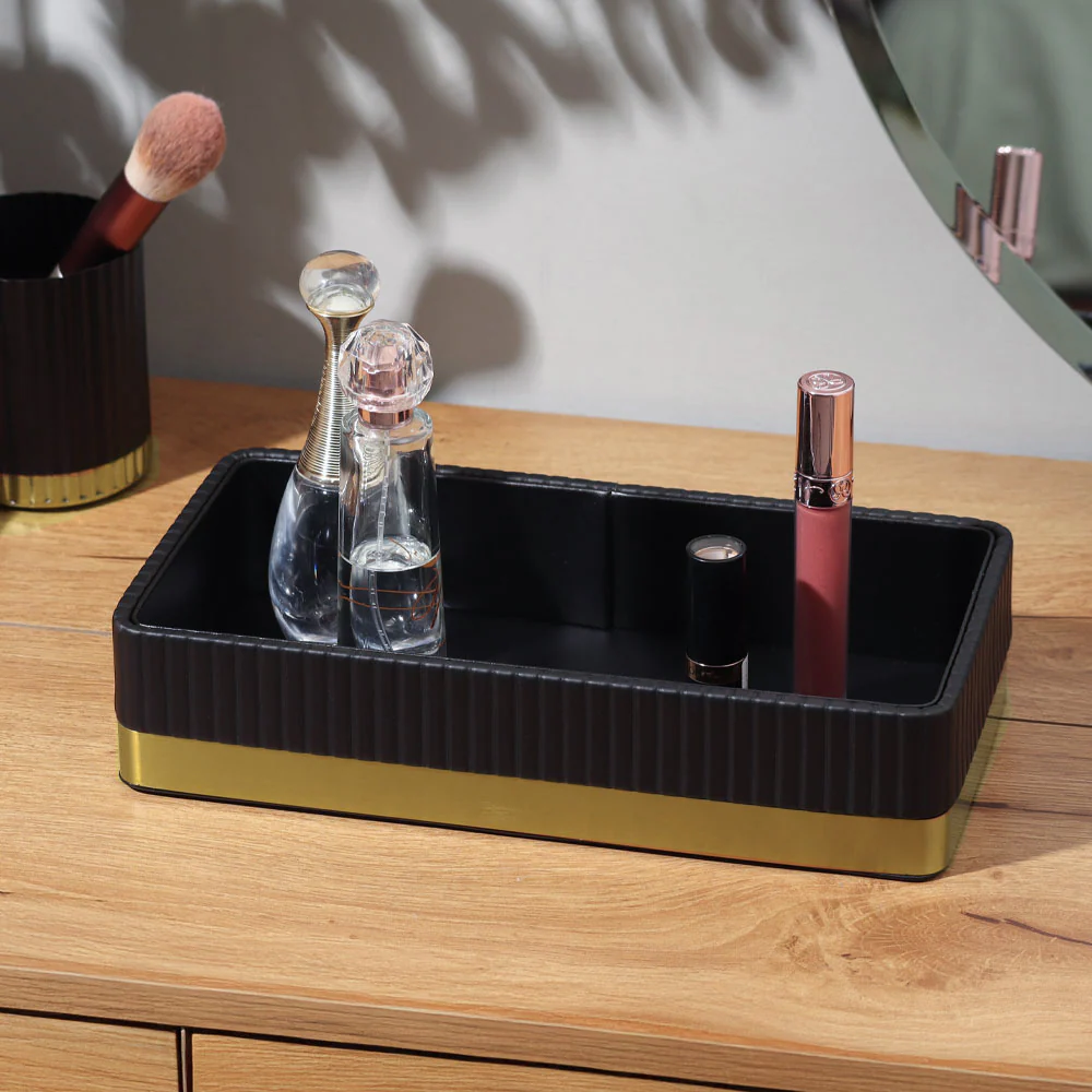 Everly Valet Tray - Black & Gold - Image 6