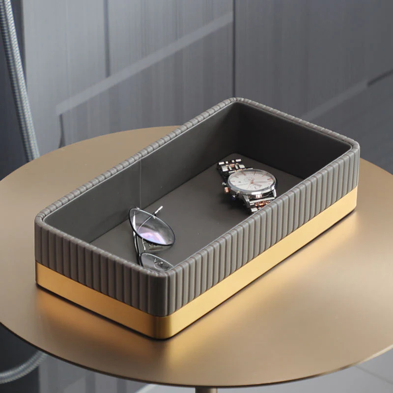 Everly Valet Tray - Dark Grey & Gold - Image 2
