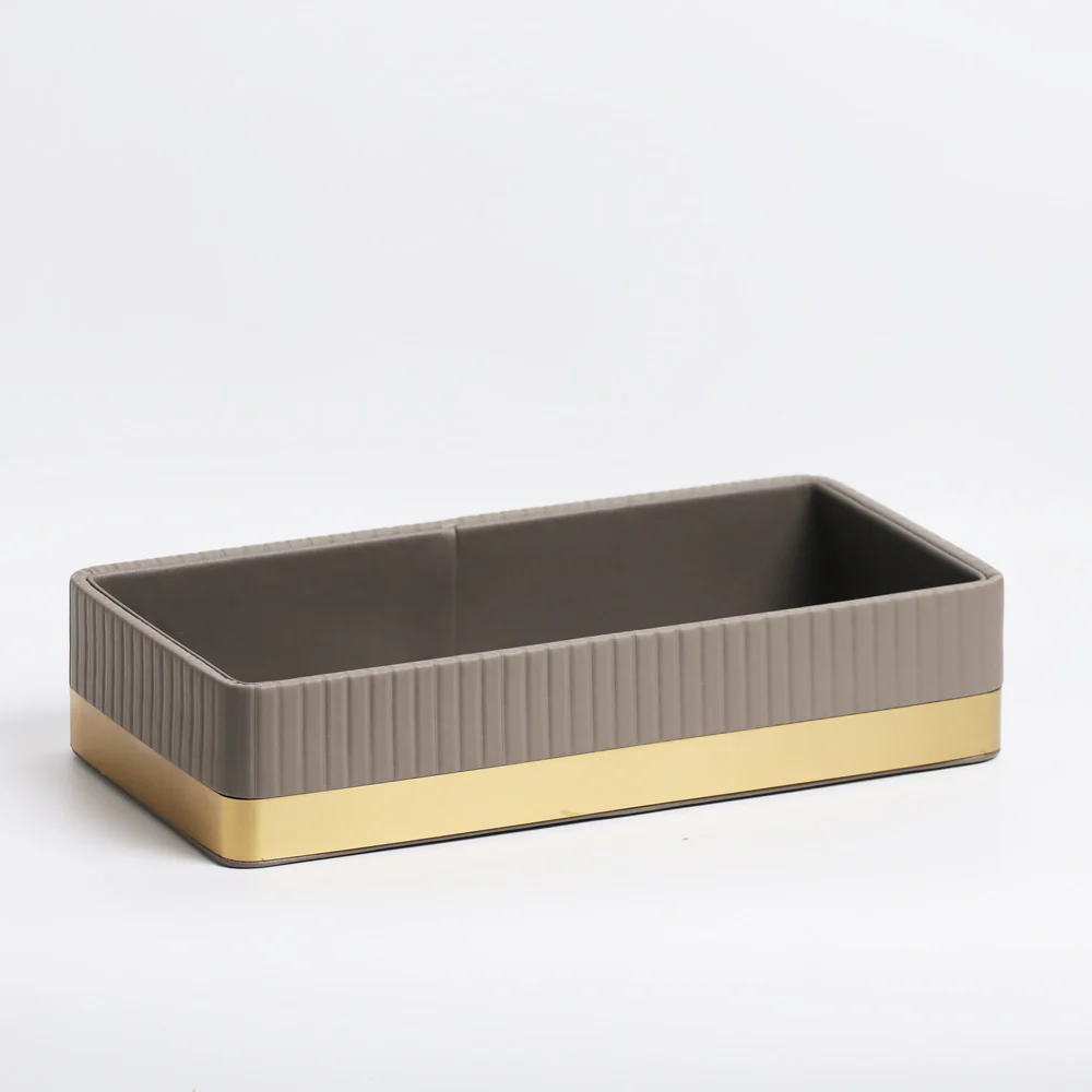 Everly Valet Tray - Dark Grey & Gold - Image 3