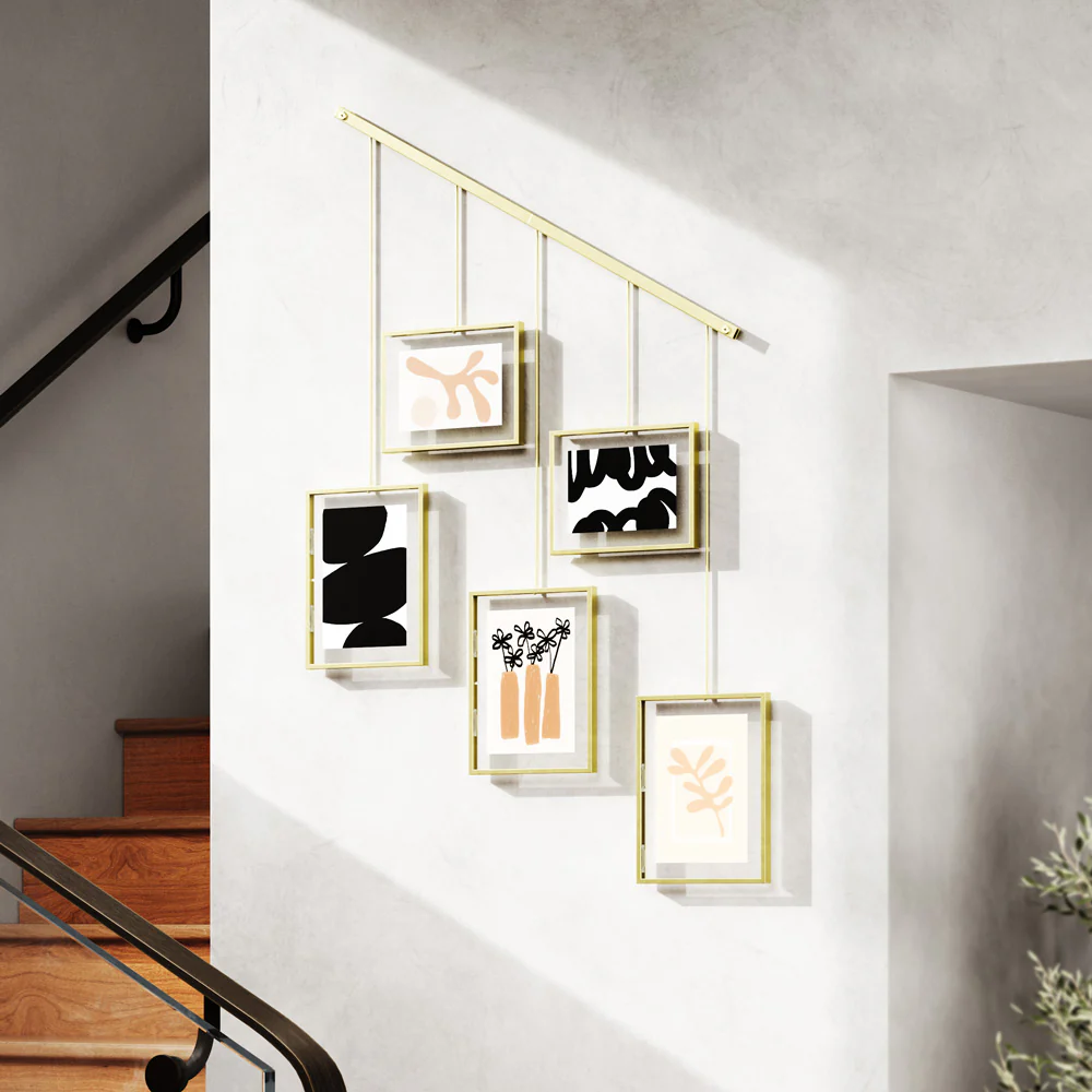 Exhibit Photo Display, Set of 5 - Brass - Image 4