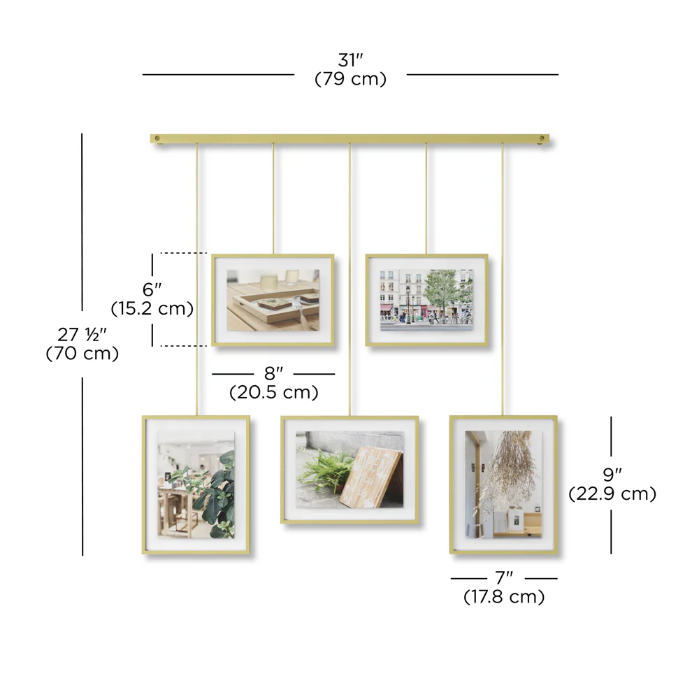 Exhibit Photo Display, Set of 5 - Brass - Image 6