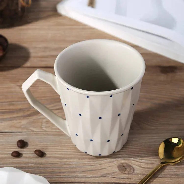 Faceted Ceramic Coffee Mug - Love - Image 6