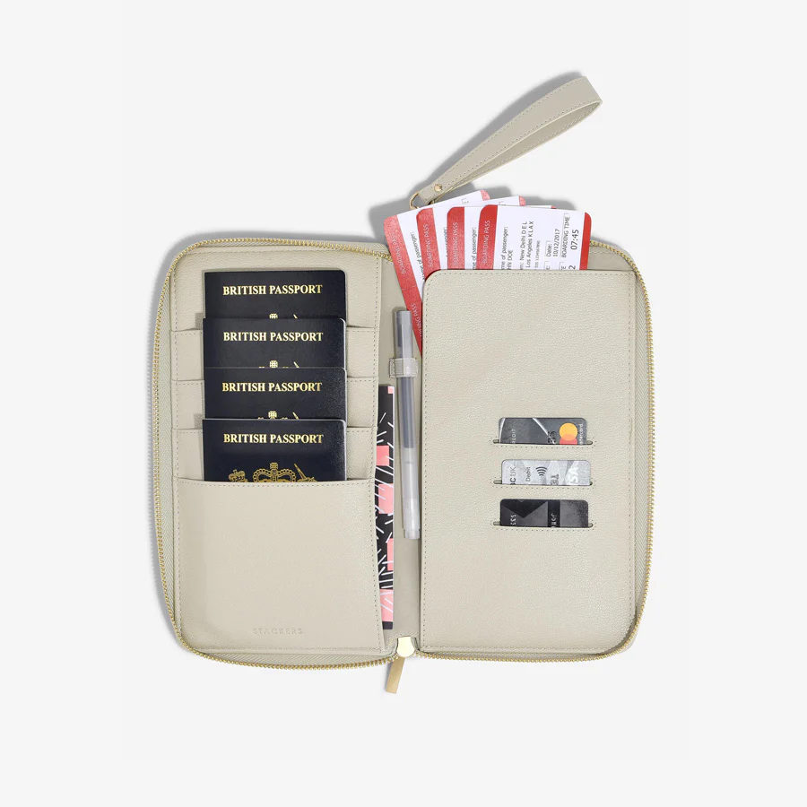 Family Passport Holder - Oatmeal & Linen - Image 3