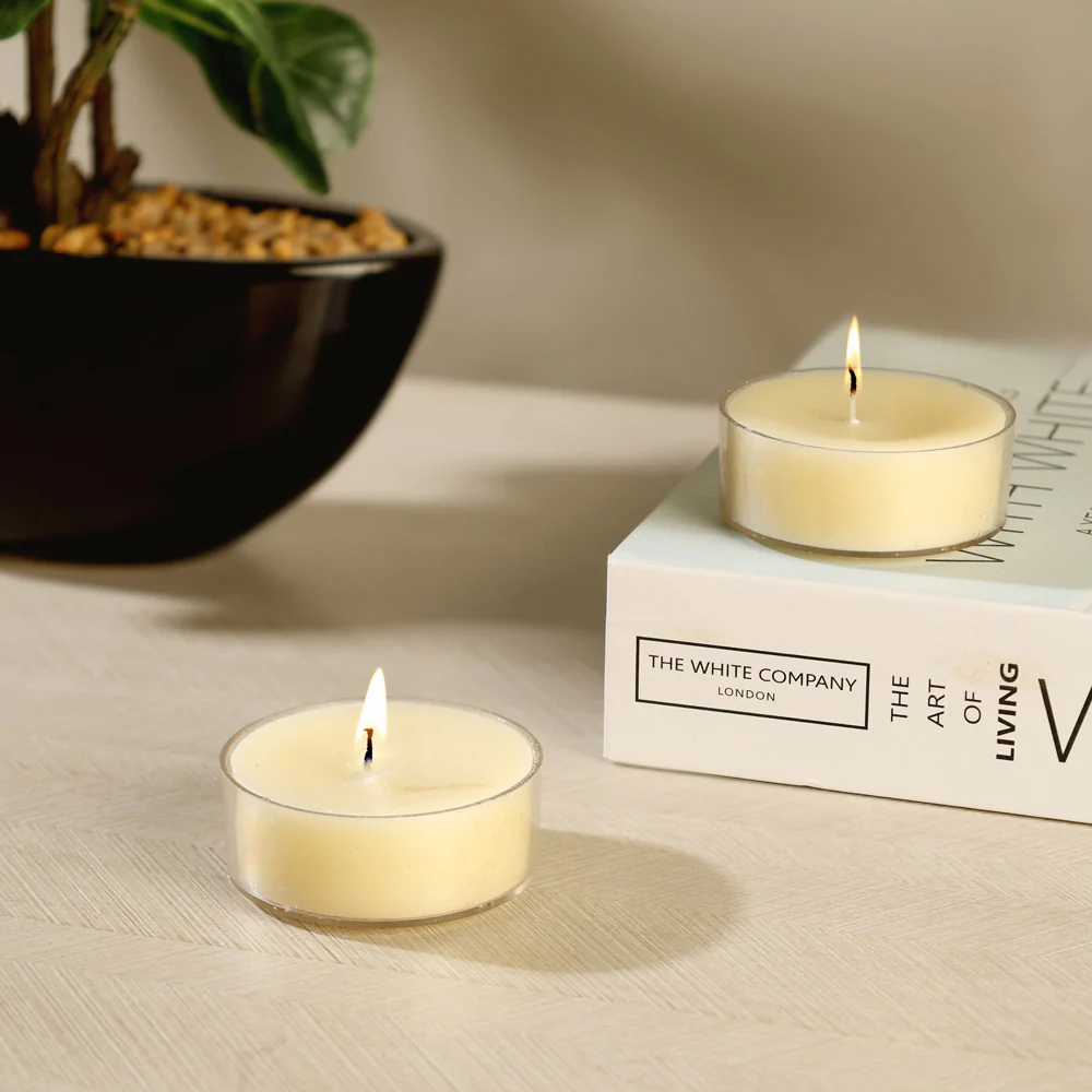 Fana Tealights Large, Set of 4 - Cream - Image 2