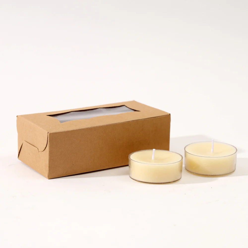 Fana Tealights Large, Set of 4 - Cream - Image 3
