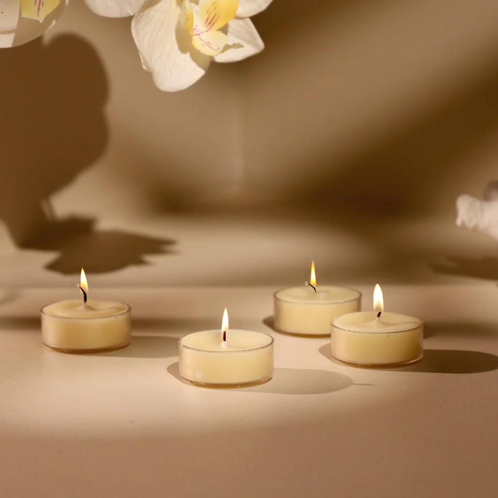 Fana Tealights Small, Set of 24 - Cream