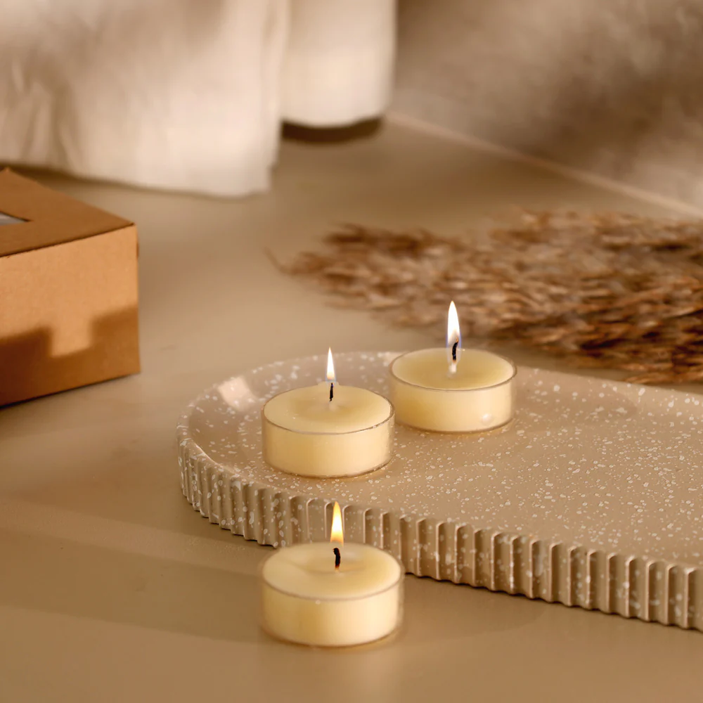 Fana Tealights Small, Set of 24 - Cream - Image 2