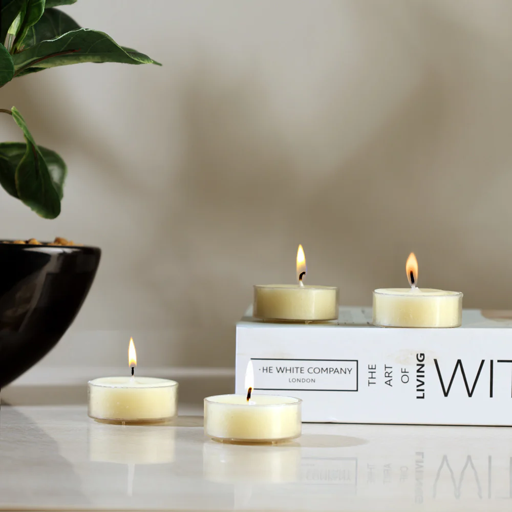 Fana Tealights Small, Set of 24 - Cream - Image 4