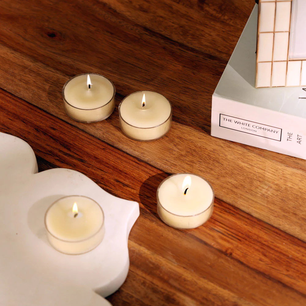 Fana Tealights Small, Set of 24 - Cream - Image 5