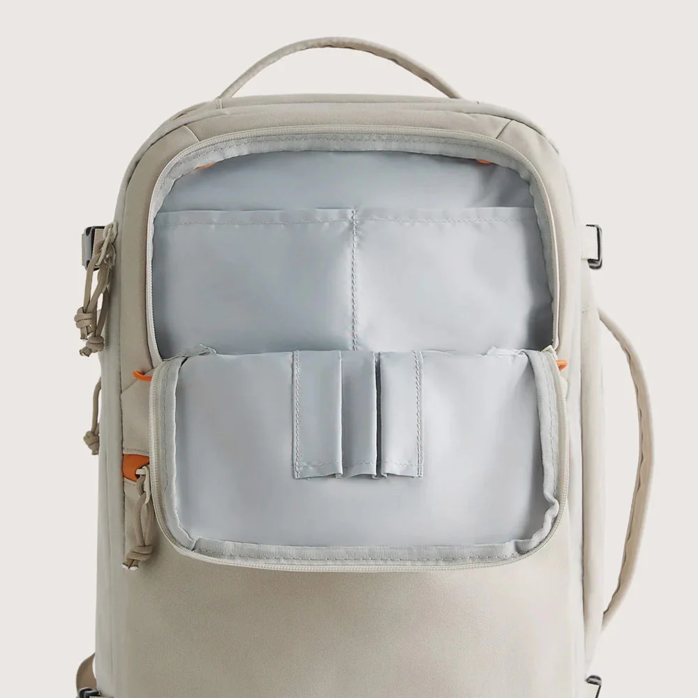 Faro Travel Backpack With Pouch - Off White - Image 14