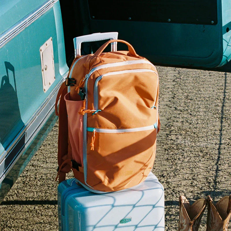 Faro Travel Backpack With Pouch - Rust Orange - Image 11