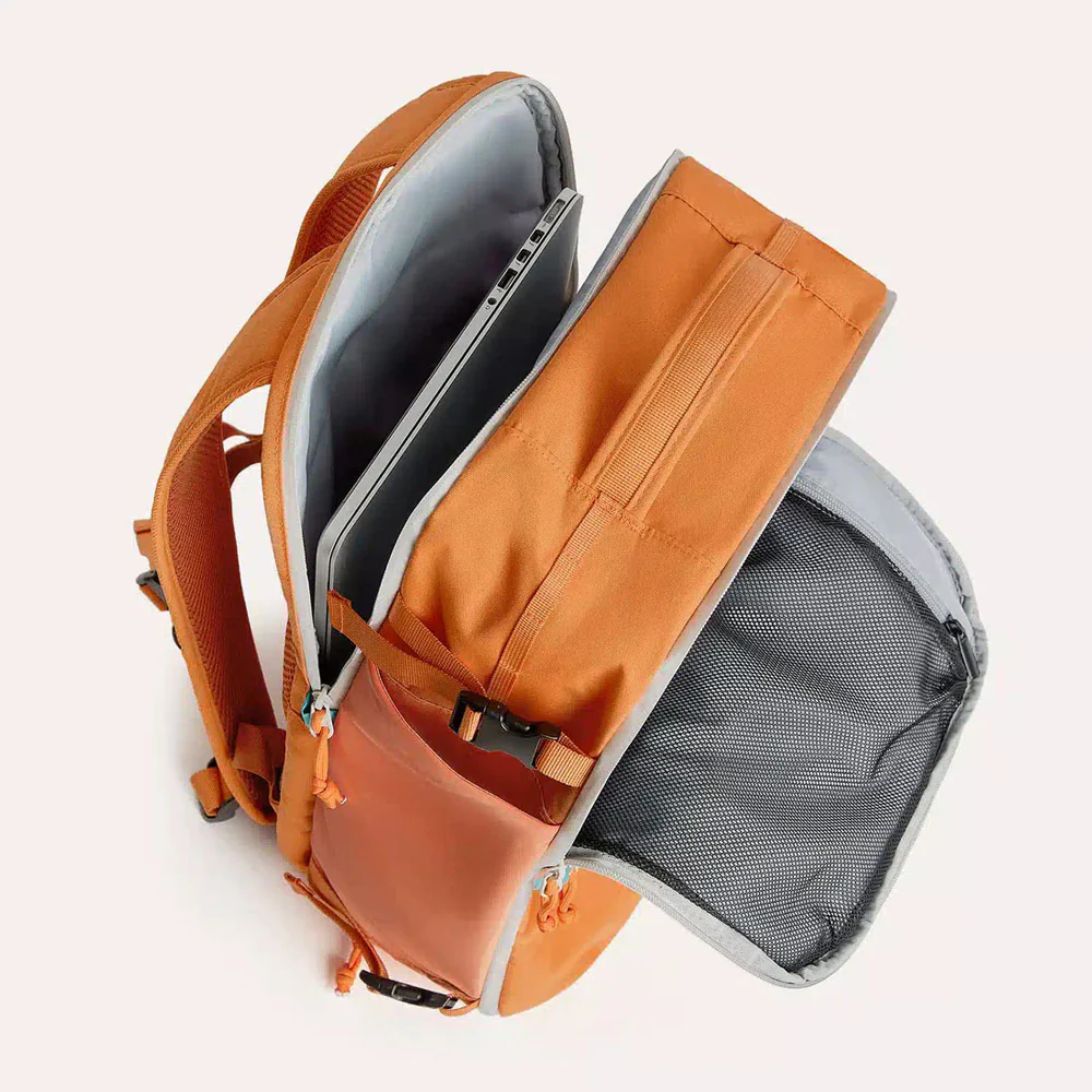 Faro Travel Backpack With Pouch - Rust Orange - Image 13