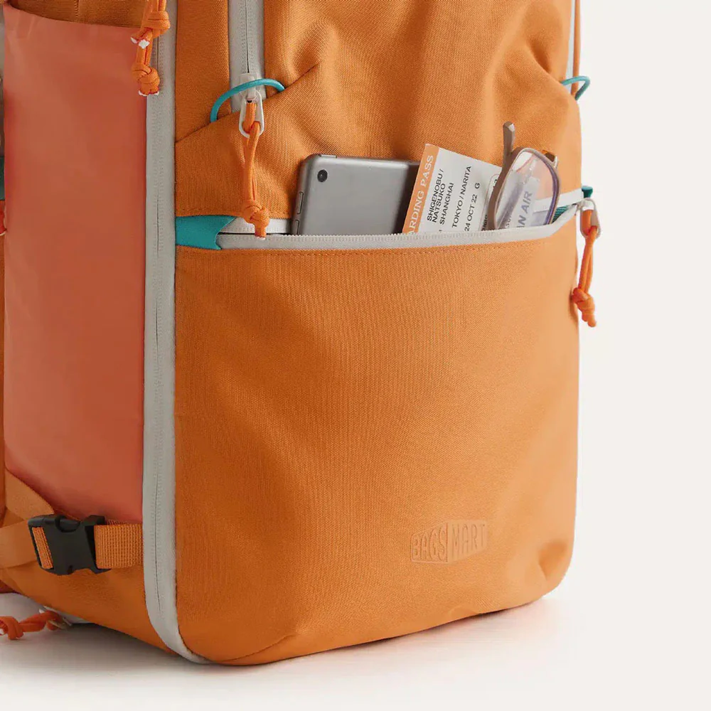 Faro Travel Backpack With Pouch - Rust Orange - Image 16