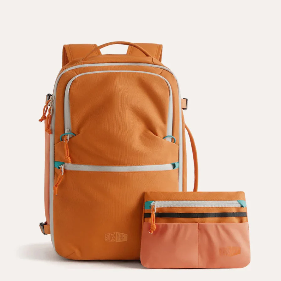 Faro Travel Backpack With Pouch - Rust Orange - Image 3
