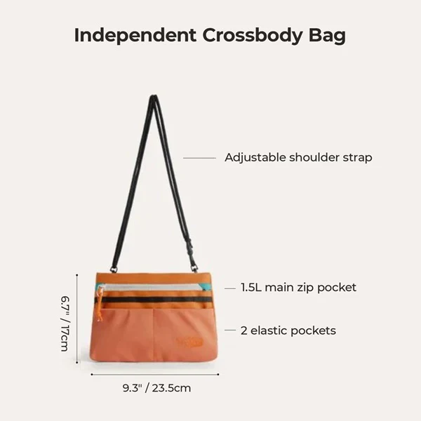 Faro Travel Backpack With Pouch - Rust Orange - Image 8