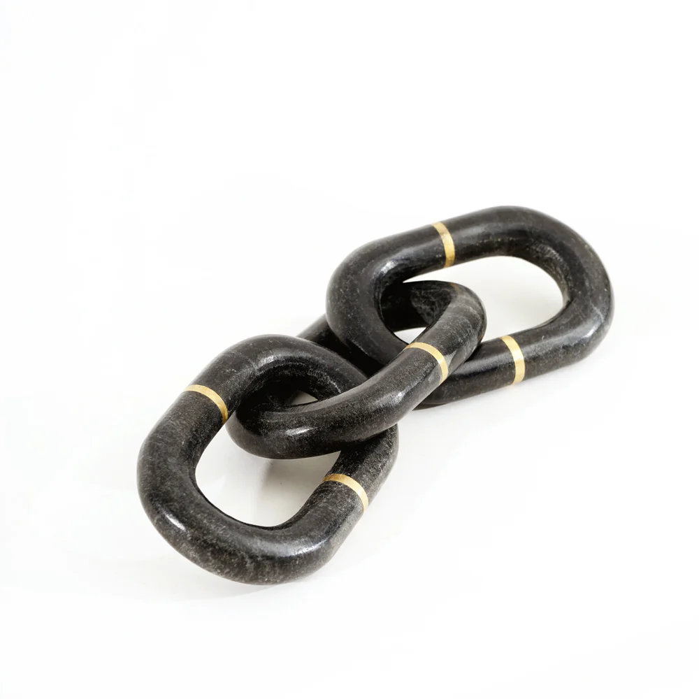 Fetters Marble Sculpture - Black Gold - Image 5