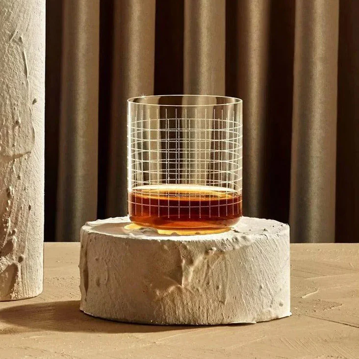 Finesse Grid Whiskey SOF Tumblers 300ml, Set of 4 - Image 2