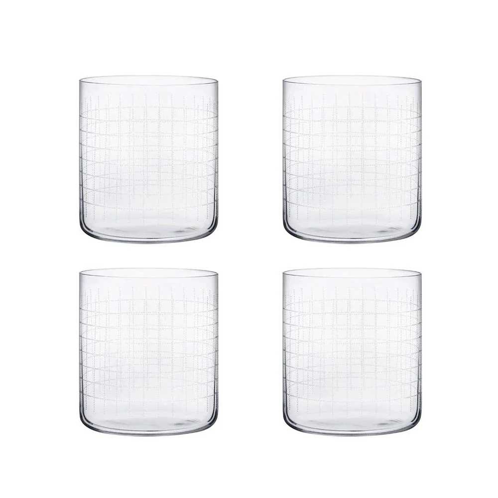 Finesse Grid Whiskey SOF Tumblers 300ml, Set of 4 - Image 3