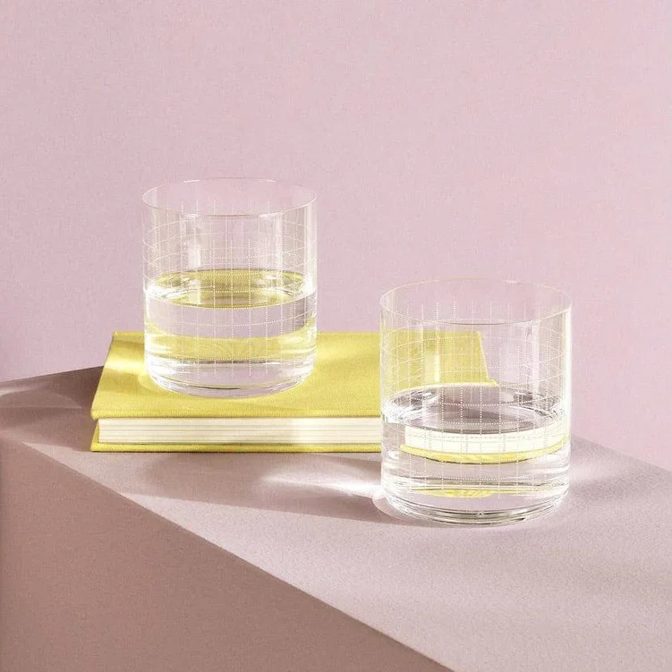 Finesse Grid Whiskey SOF Tumblers 300ml, Set of 4 - Image 5