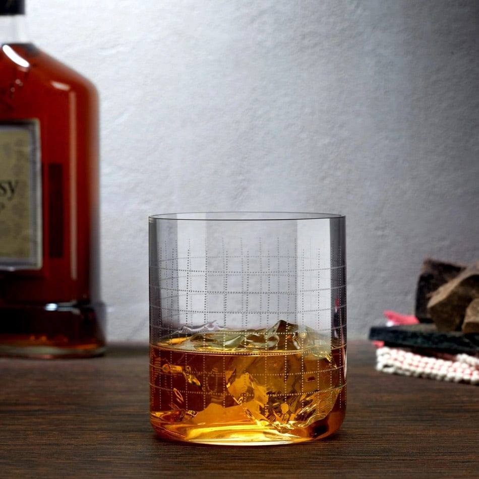 Finesse Grid Whiskey Tumblers 390ml, Set of 4 - Image 2