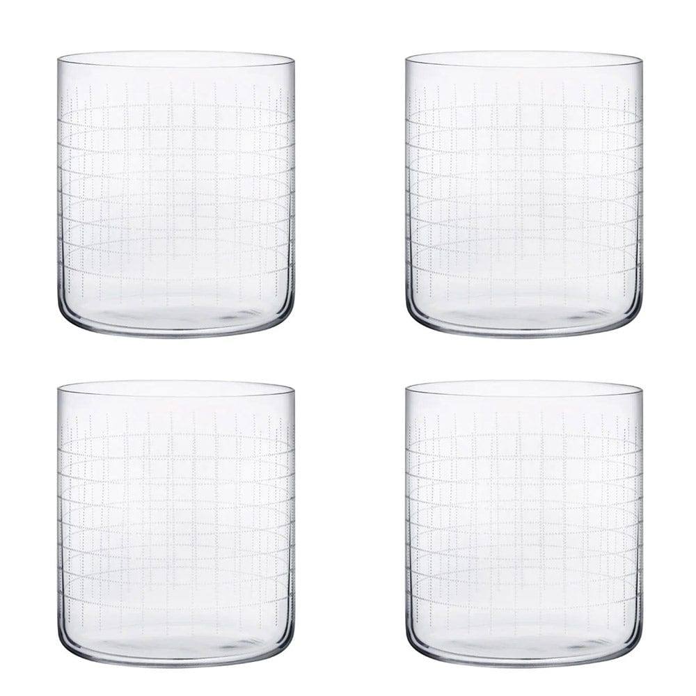 Finesse Grid Whiskey Tumblers 390ml, Set of 4 - Image 3