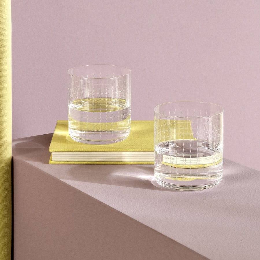 Finesse Grid Whiskey Tumblers 390ml, Set of 4 - Image 4