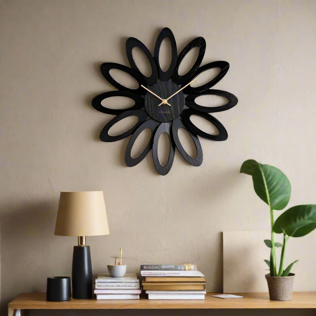 Fiore Wall Clock 40cm - Black - Image 2