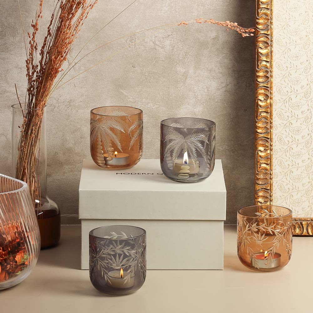 Firework and Palm Votives, 4-Piece Gift Set - Image 3