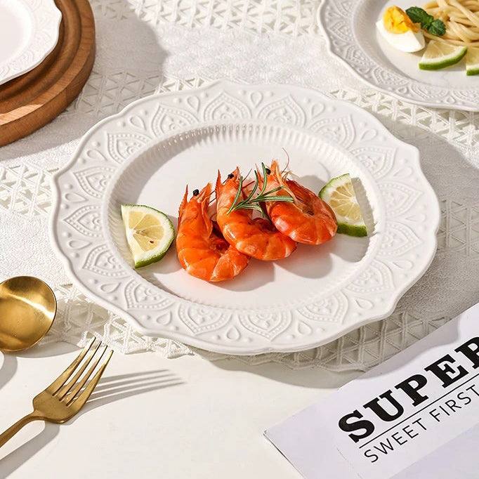 Fleur Dinner Plate - Ivory