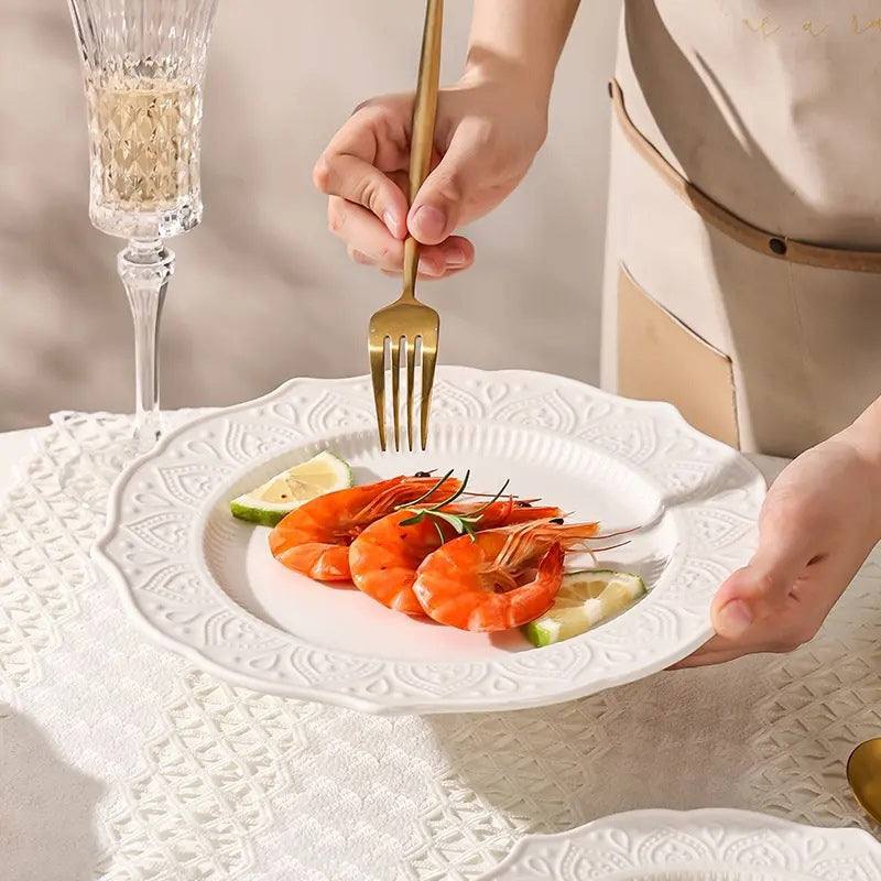 Fleur Dinner Plate - Ivory - Image 4