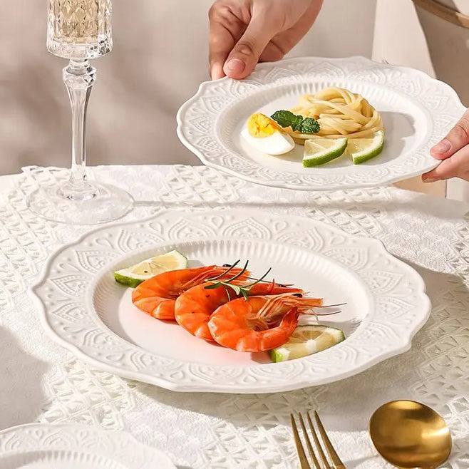 Fleur Dinner Plate - Ivory - Image 5