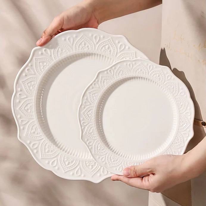 Fleur Dinner Plate - Ivory - Image 6