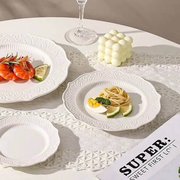Fleur Quarter Plate - Ivory - Image 5
