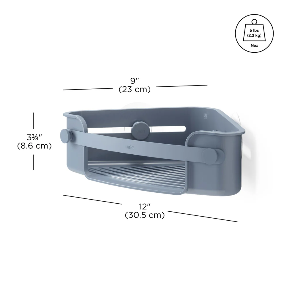 Flex Adhesive Corner Bin - Blue - Image 4
